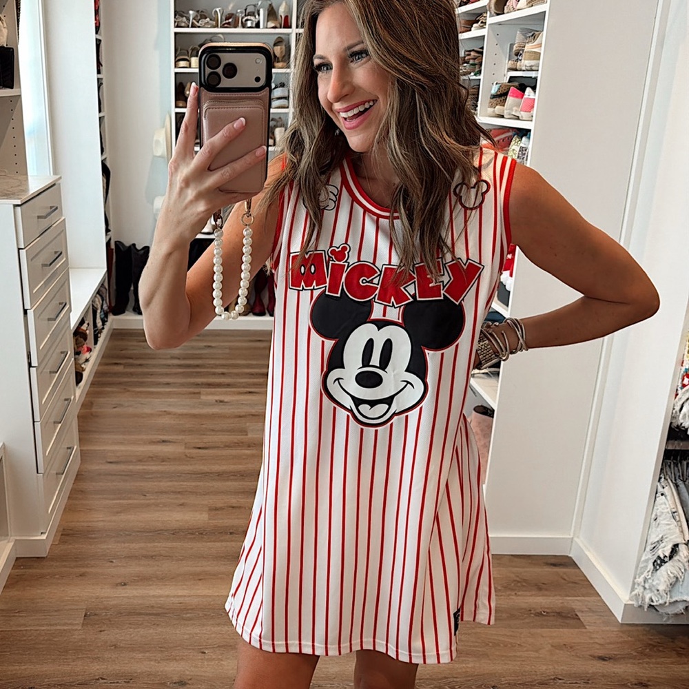 Mickey Mouse jersey dress size large worn once new condition